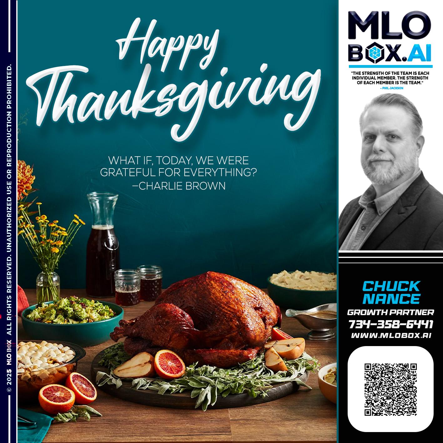 HAPPY THANKSGIVING - Chuck Nance -Growth Partner | Mortgage Loan Officer