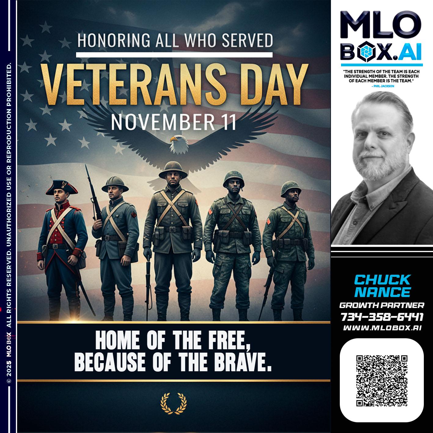 VETERANS DAY - Chuck Nance -Growth Partner | Mortgage Loan Officer