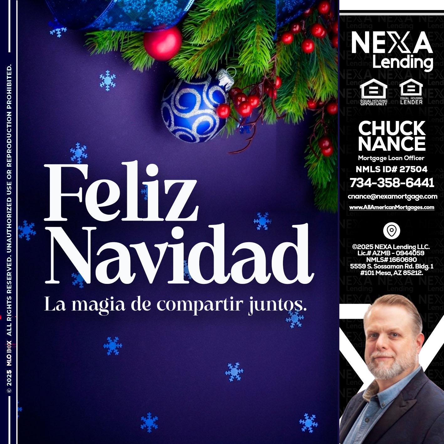 FELIZ NAVIDAD - Chuck Nance -Growth Partner | Mortgage Loan Officer