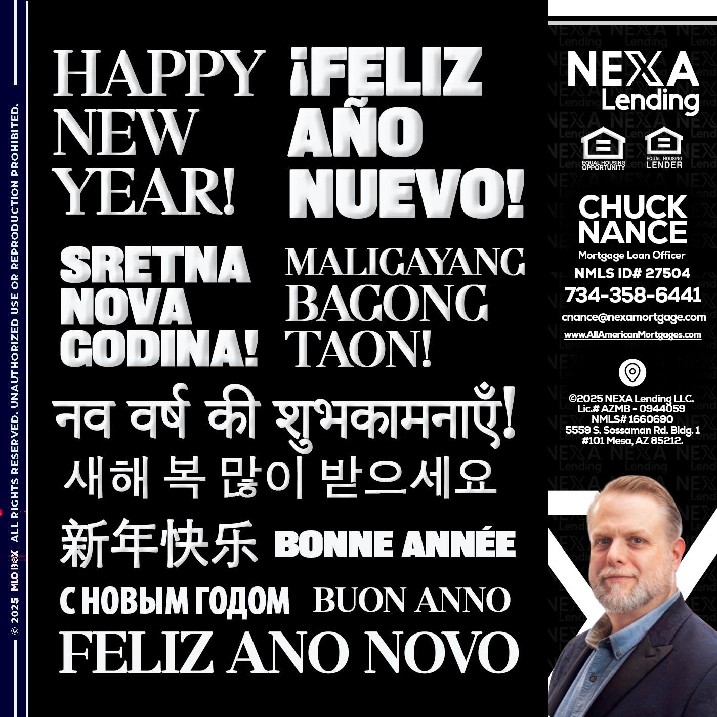 HAPPY NEW YEAR - Chuck Nance -Growth Partner | Mortgage Loan Officer