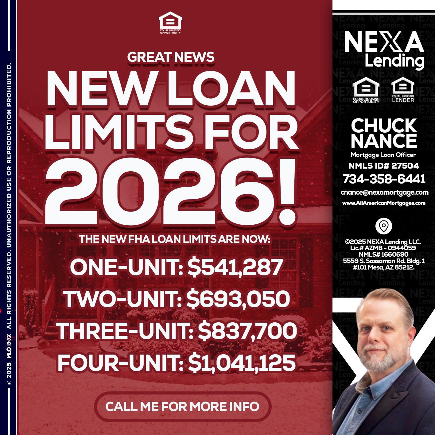 loan limits - Chuck Nance -Growth Partner | Mortgage Loan Officer