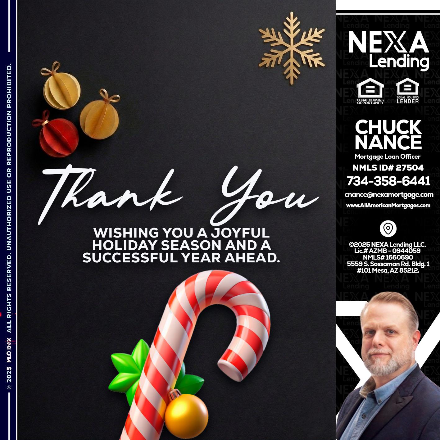 THANK YOU - Chuck Nance -Growth Partner | Mortgage Loan Officer