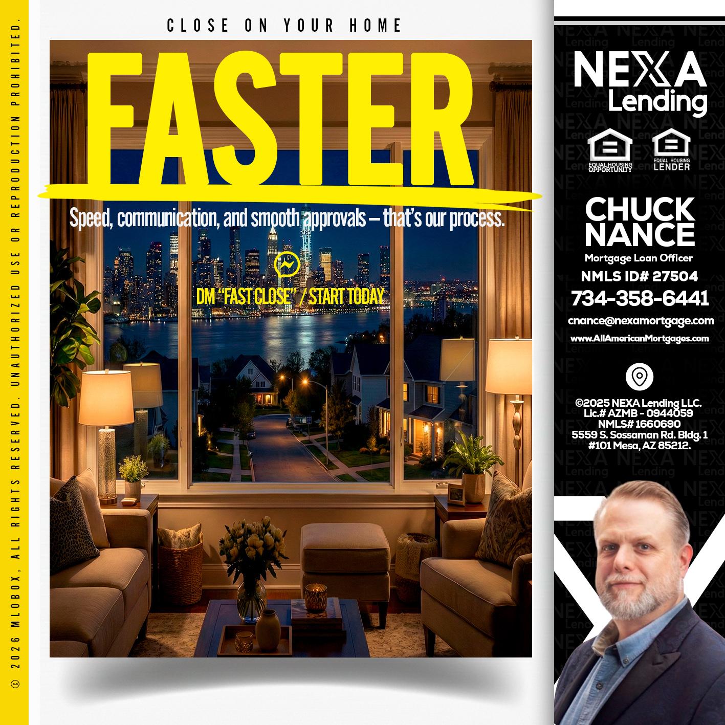 FASTER - Chuck Nance -Growth Partner | Mortgage Loan Officer