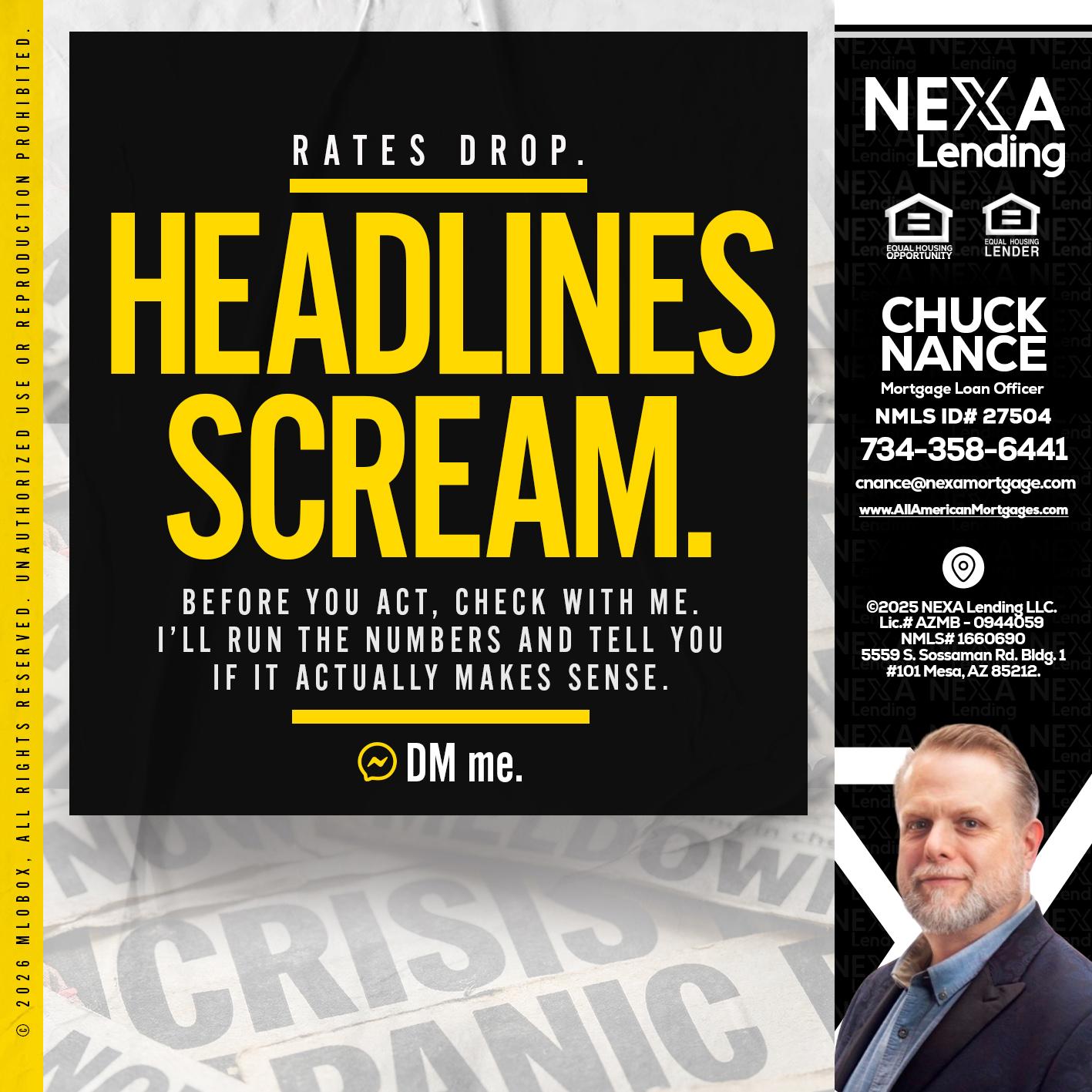 HEADLINES SCREAM - Chuck Nance -Growth Partner | Mortgage Loan Officer