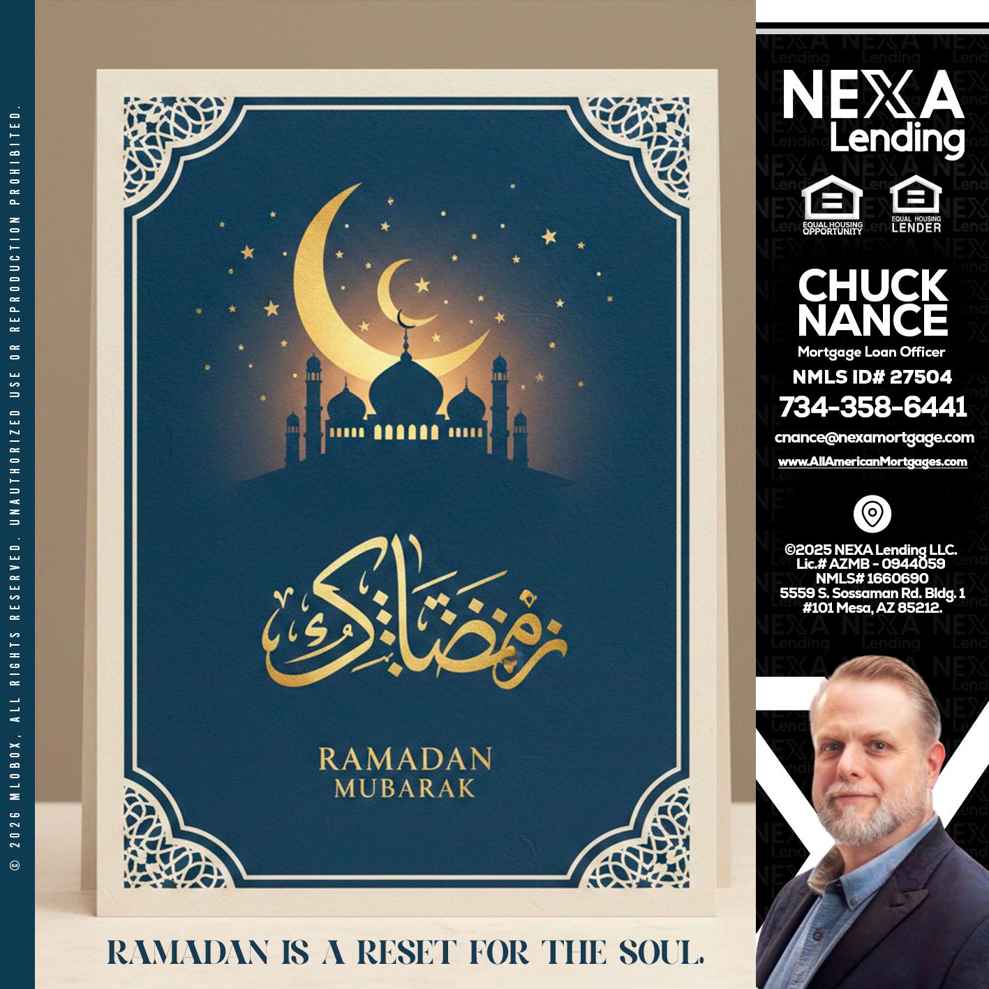 HAPPY RAMADAN - Chuck Nance -Growth Partner | Mortgage Loan Officer
