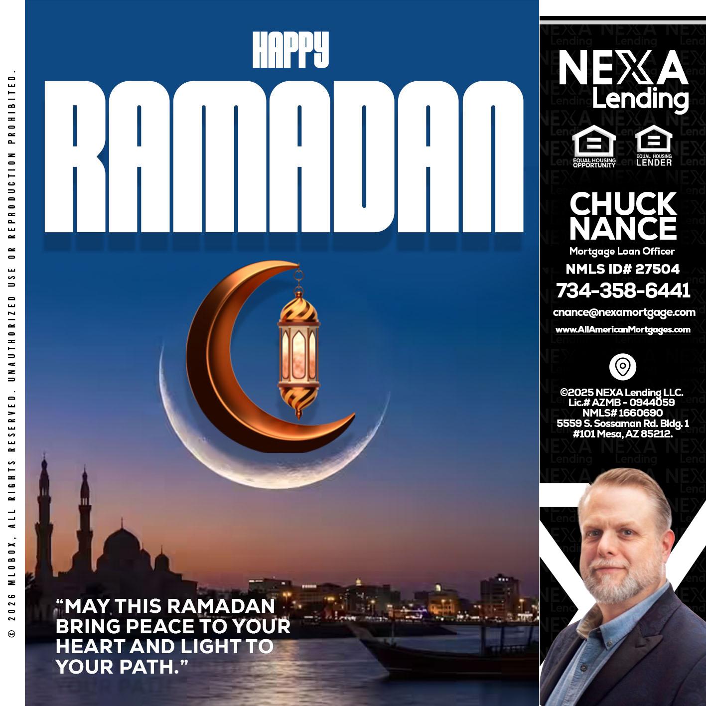 RAMADAN - Chuck Nance -Growth Partner | Mortgage Loan Officer