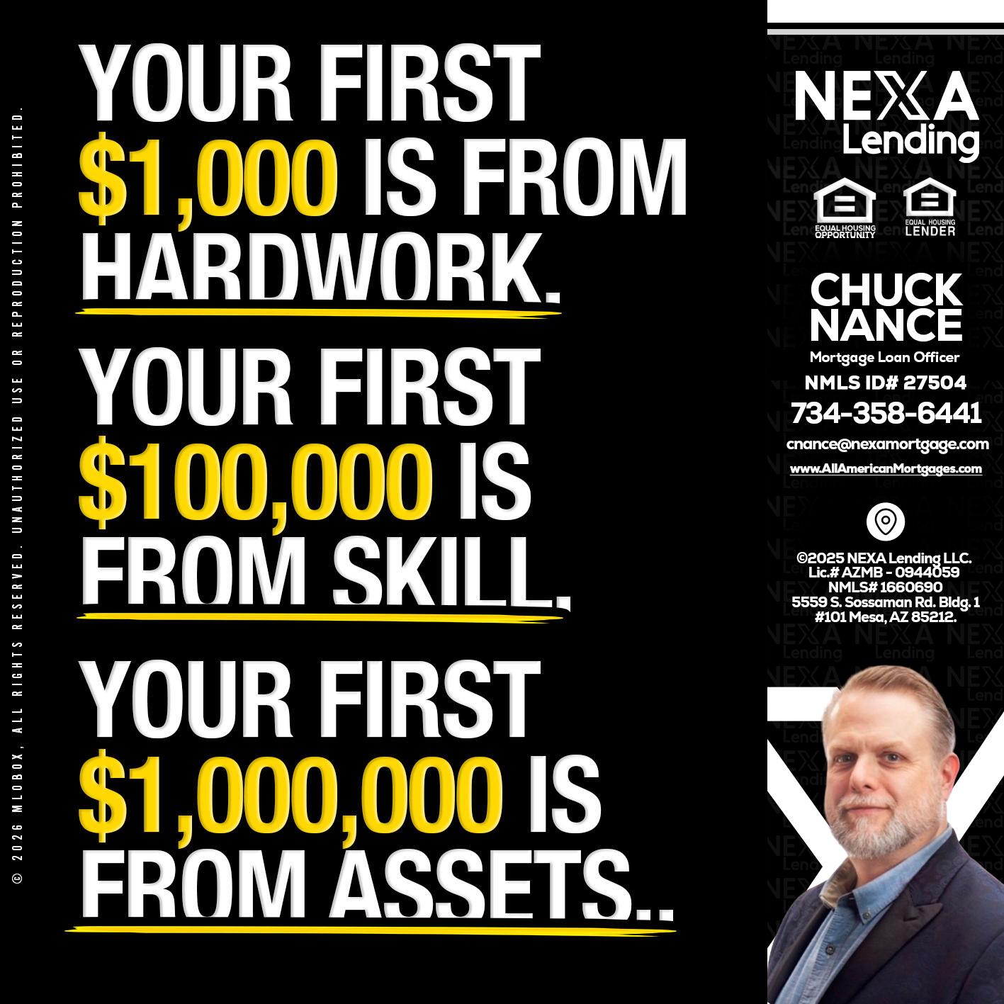 YOUR FIRST $1000 - Chuck Nance -Growth Partner | Mortgage Loan Officer