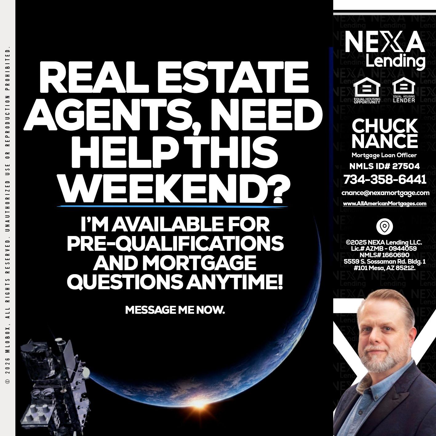 REAL ESTATE AGENTS - Chuck Nance -Growth Partner | Mortgage Loan Officer