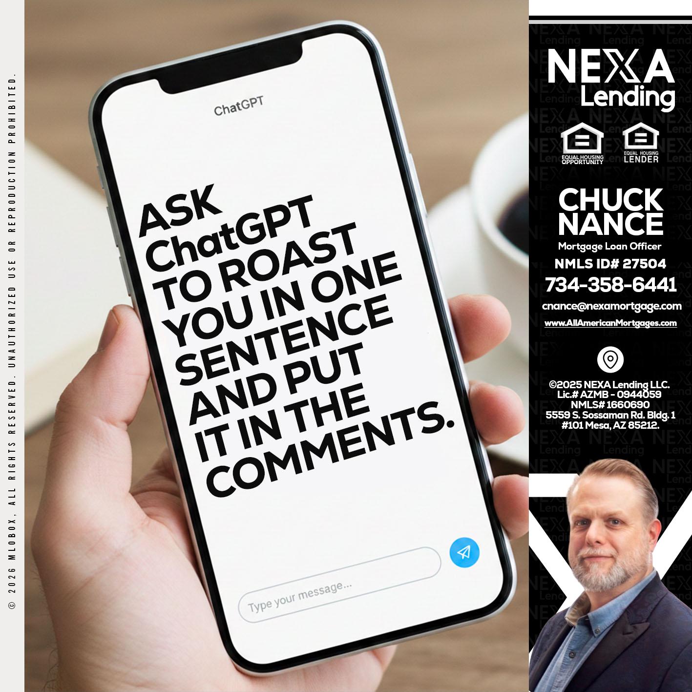 ask chatgpt - Chuck Nance -Growth Partner | Mortgage Loan Officer