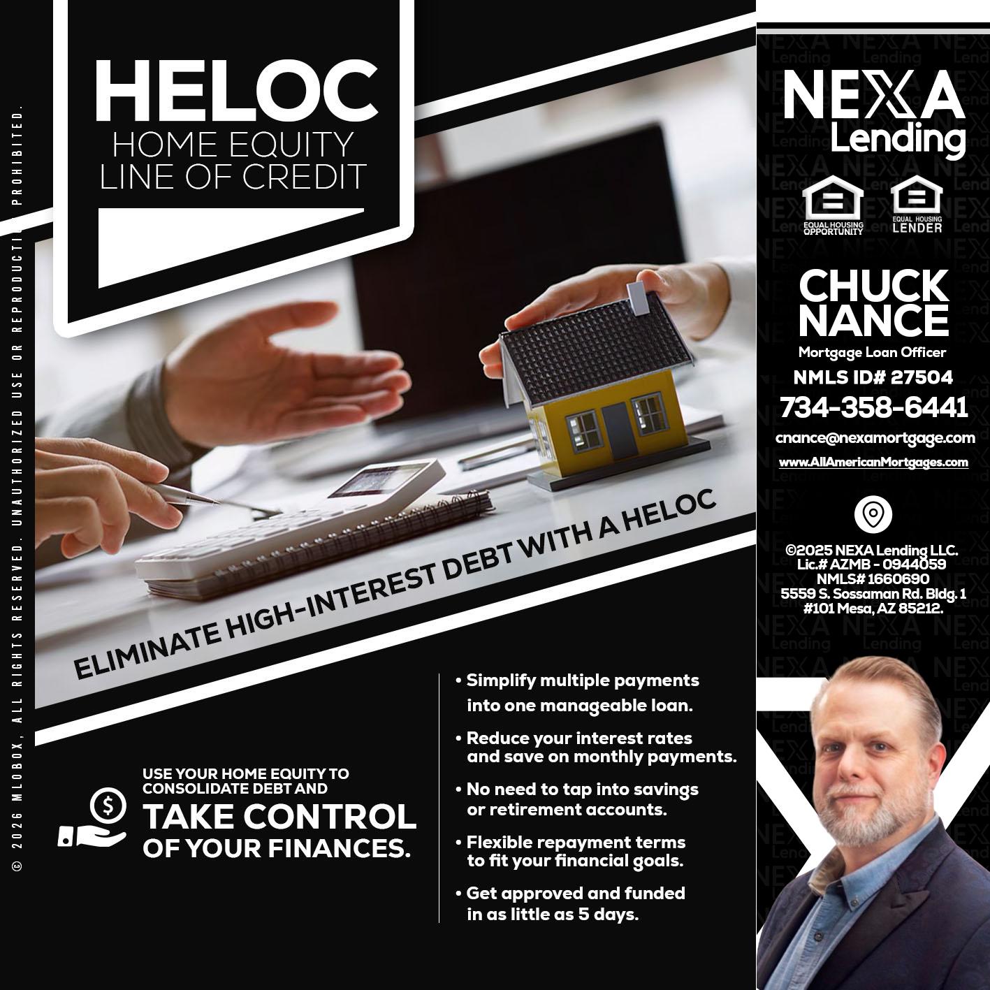 HELOC - Chuck Nance -Growth Partner | Mortgage Loan Officer