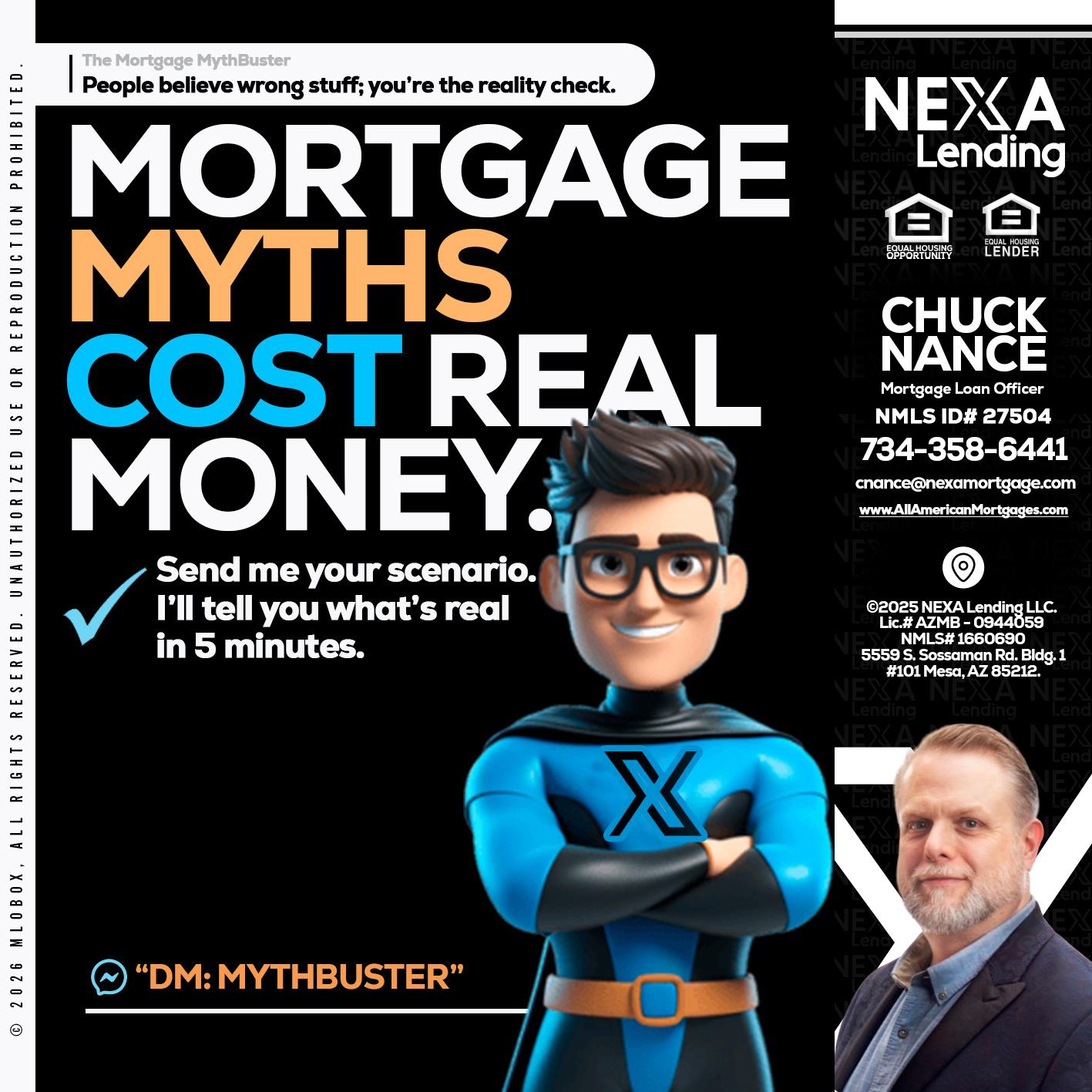 MORTGAGE MYTHS - Chuck Nance -Growth Partner | Mortgage Loan Officer