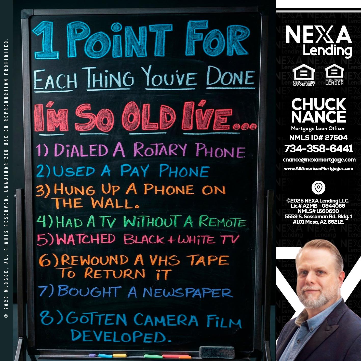 1 point for - Chuck Nance -Growth Partner | Mortgage Loan Officer