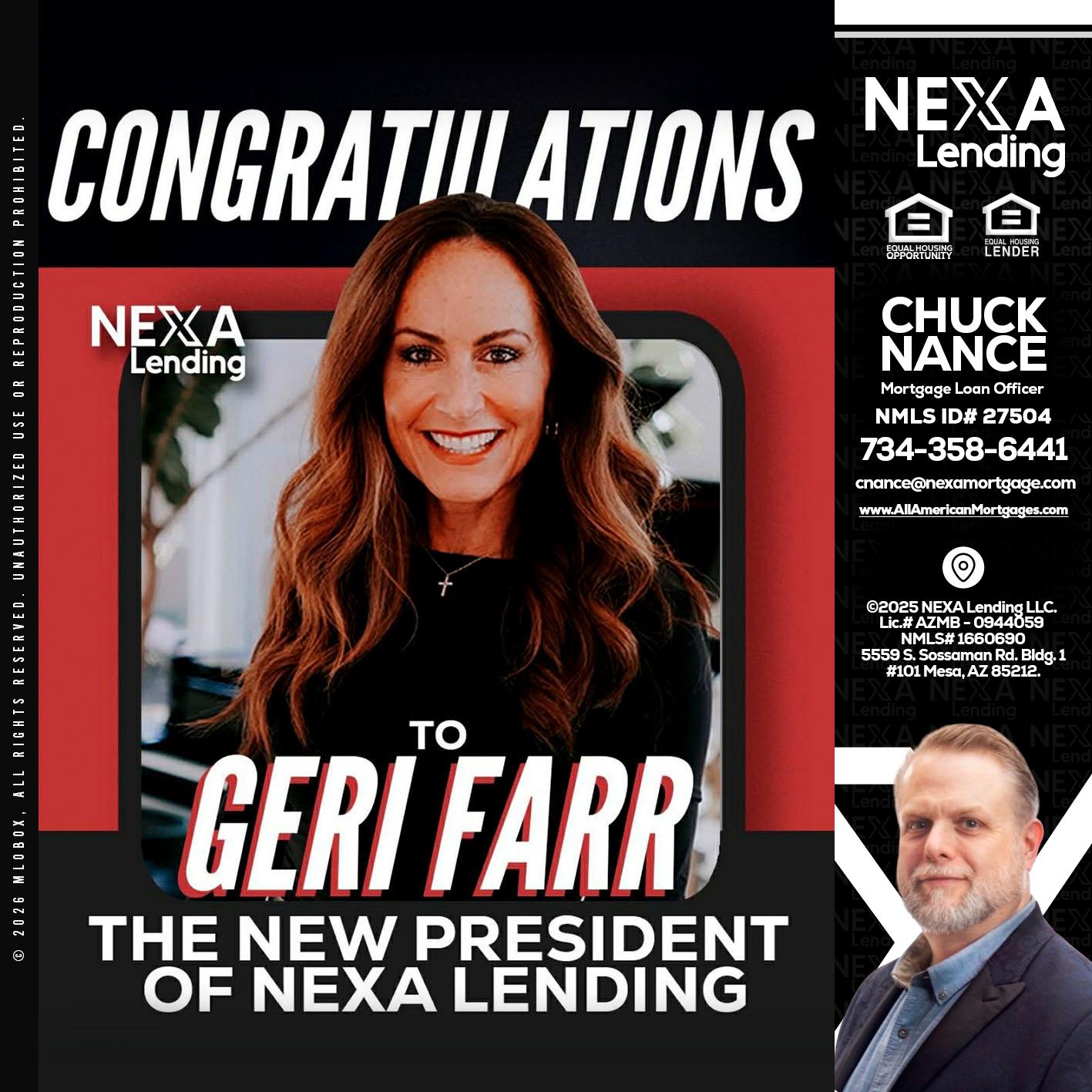 CONGRATULATIONS - Chuck Nance -Growth Partner | Mortgage Loan Officer