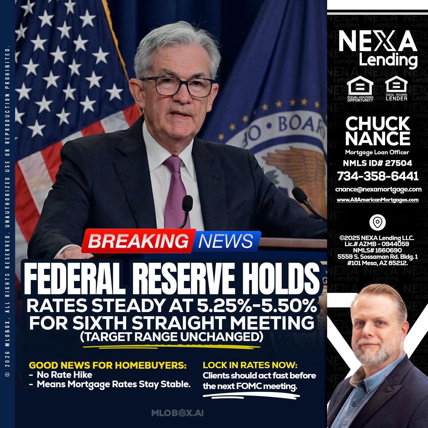 federal reserve - Chuck Nance -Growth Partner | Mortgage Loan Officer