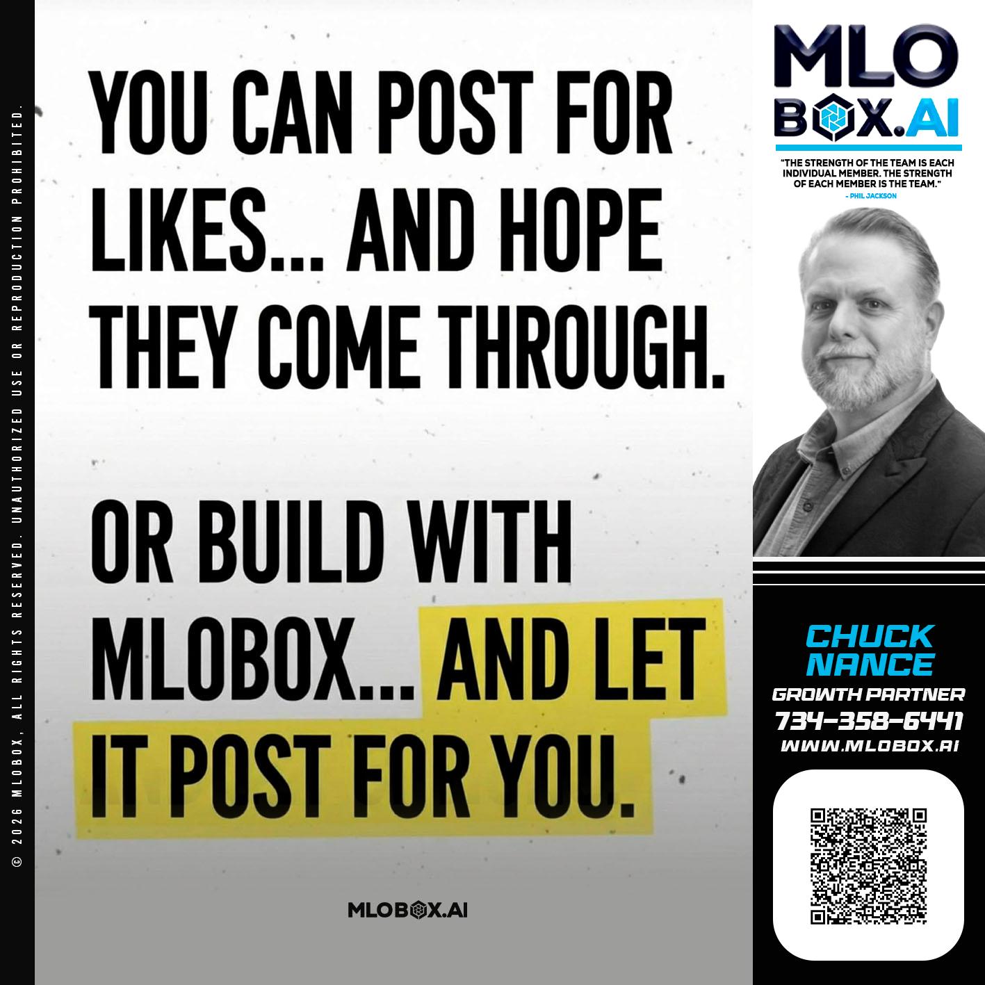 you can post - Chuck Nance -Growth Partner | Mortgage Loan Officer