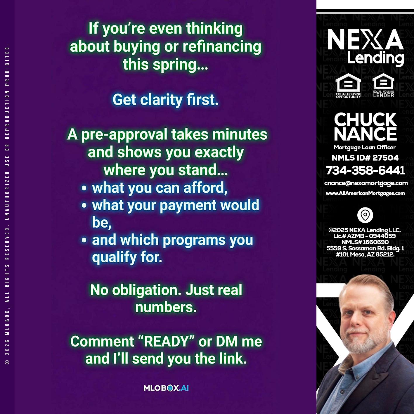 IF YOU THINKING - Chuck Nance -Growth Partner | Mortgage Loan Officer