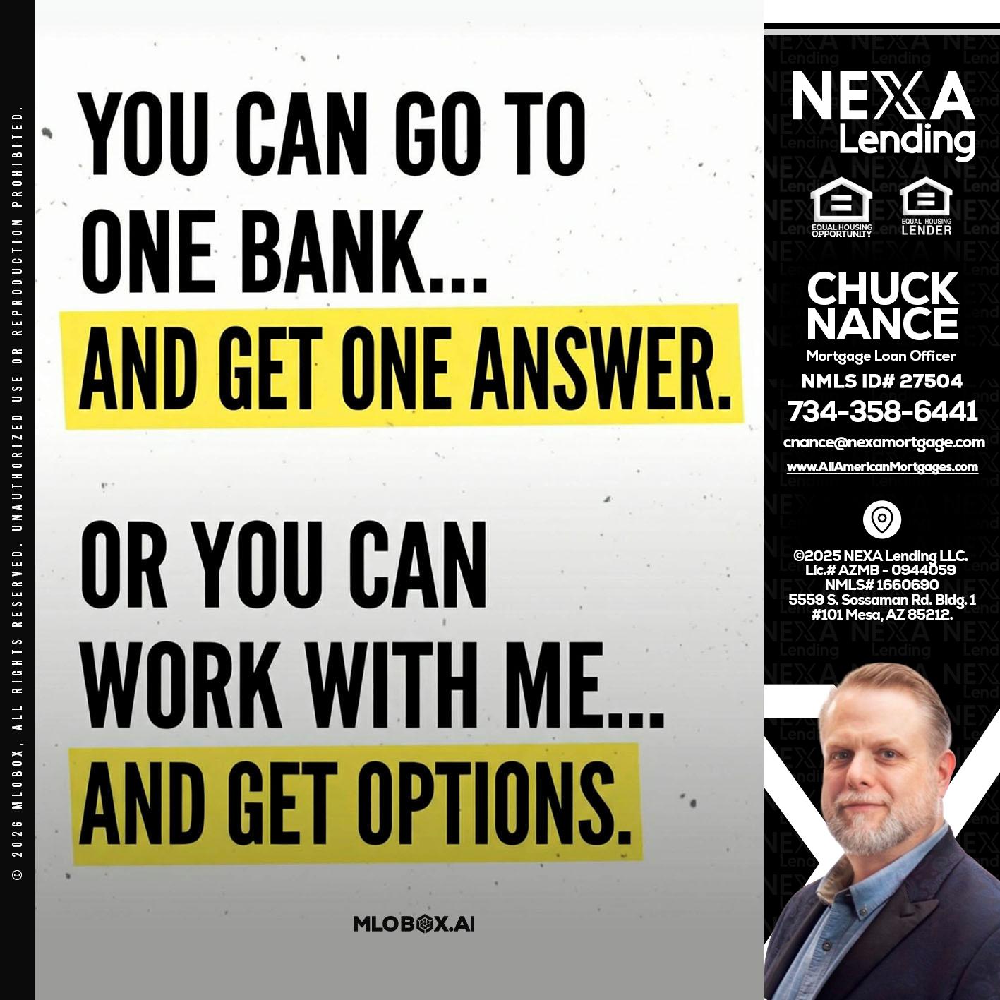 YOU CAN GO TO - Chuck Nance -Growth Partner | Mortgage Loan Officer