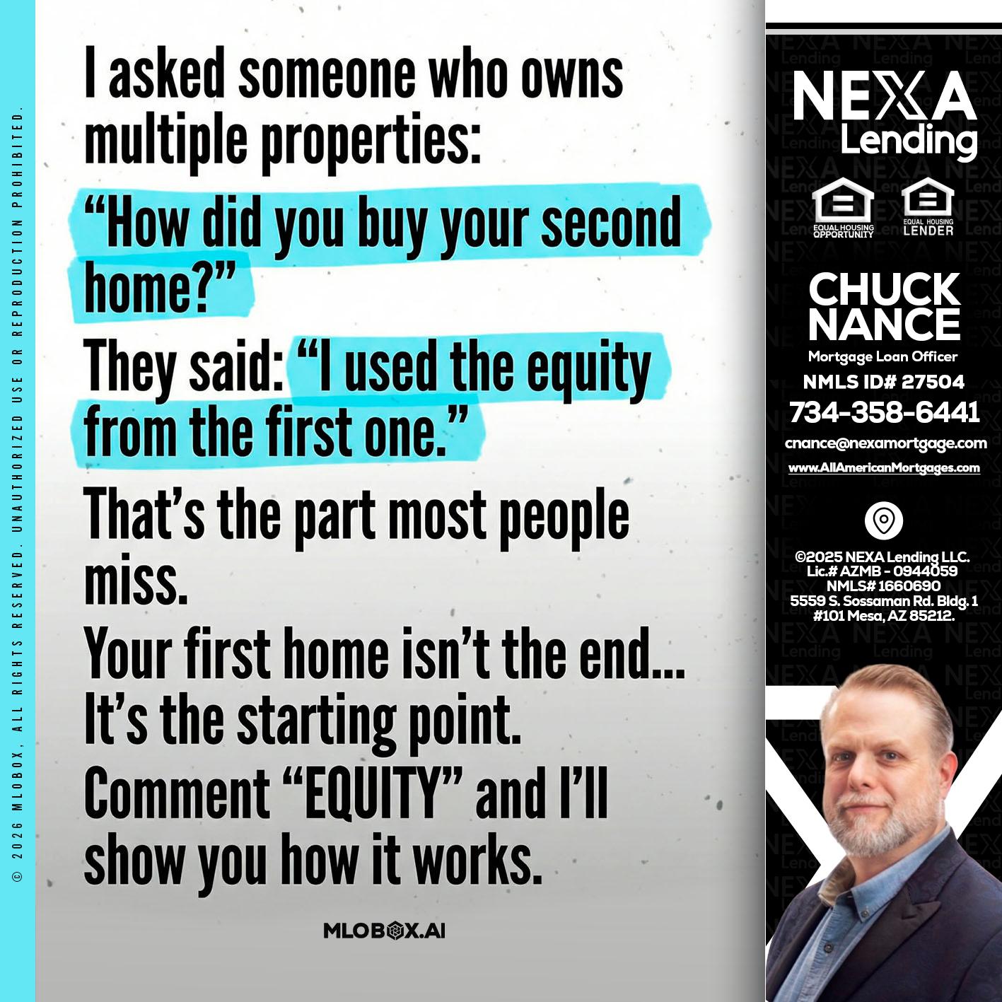 I asked someone - Chuck Nance -Growth Partner | Mortgage Loan Officer