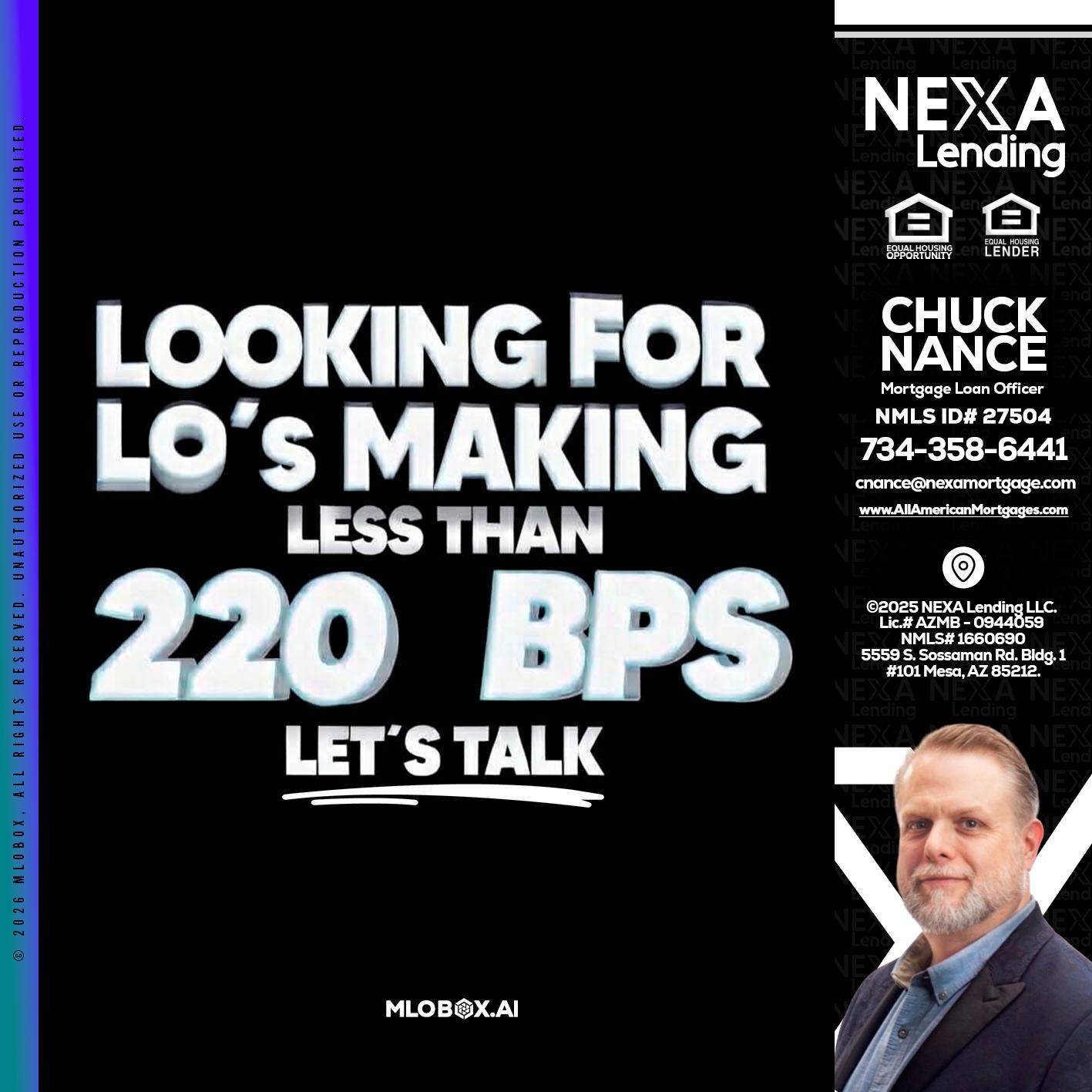 LOOKING FOR - Chuck Nance -Growth Partner | Mortgage Loan Officer