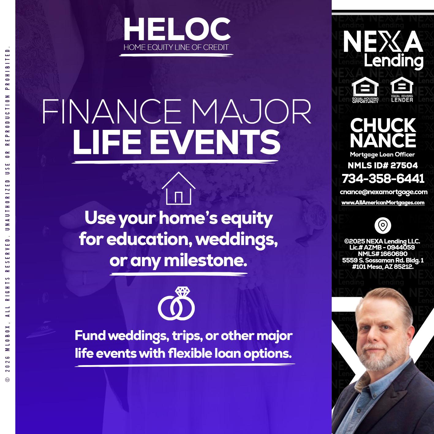 HELOC - Chuck Nance -Growth Partner | Mortgage Loan Officer