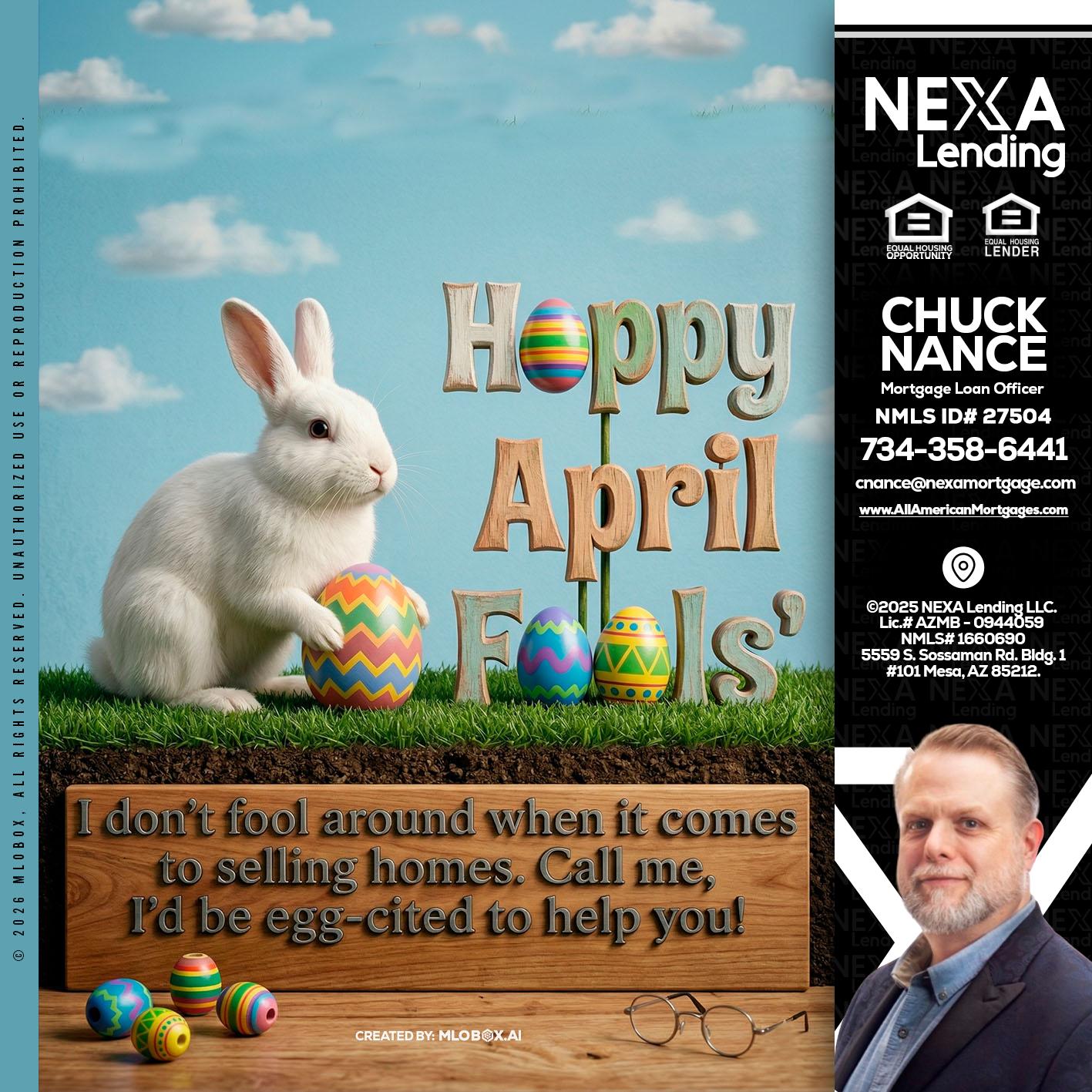 happy april fools - Chuck Nance -Growth Partner | Mortgage Loan Officer