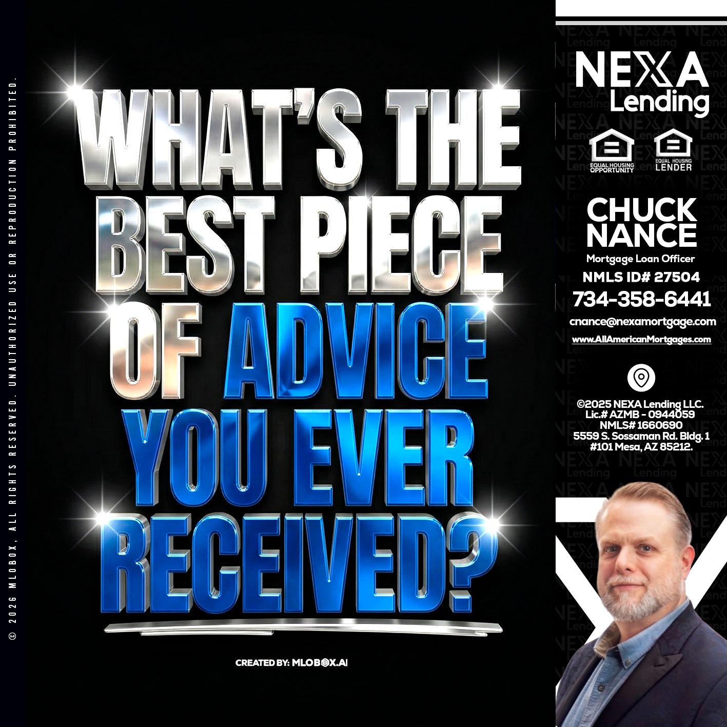 WHATS THE BEST - Chuck Nance -Growth Partner | Mortgage Loan Officer