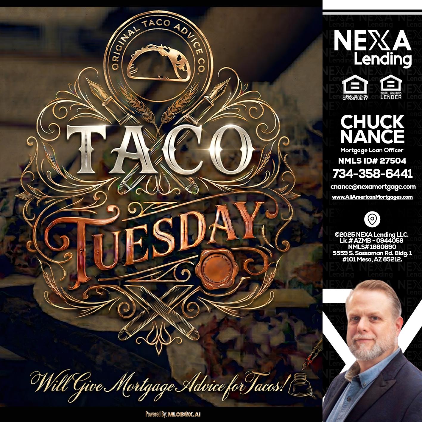 Taco Tuesday - Chuck Nance -Growth Partner | Mortgage Loan Officer