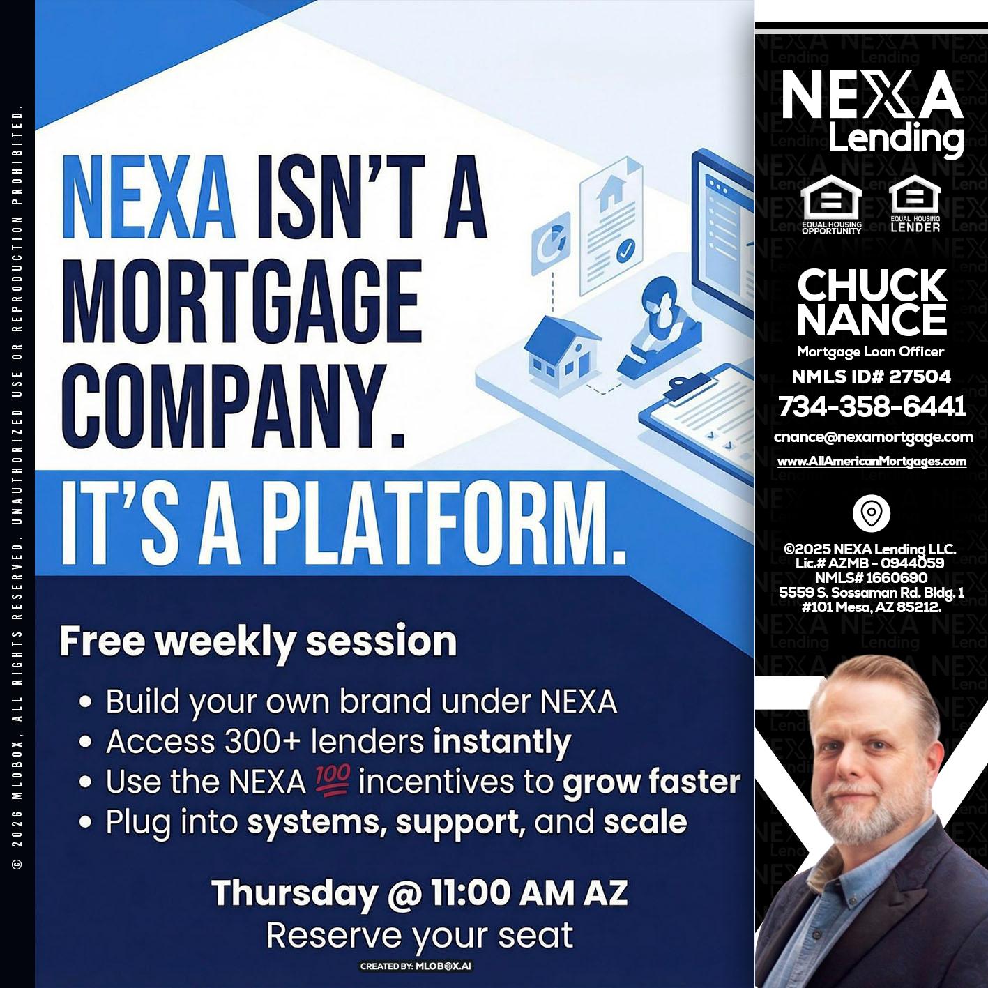 NEXA ISNT - Chuck Nance -Growth Partner | Mortgage Loan Officer