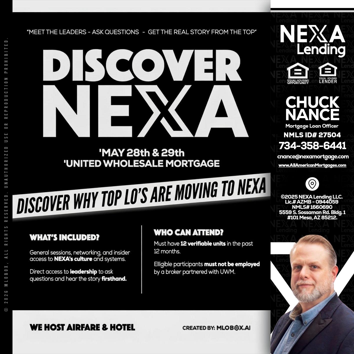 DISCOVER NEXA - Chuck Nance -Growth Partner | Mortgage Loan Officer