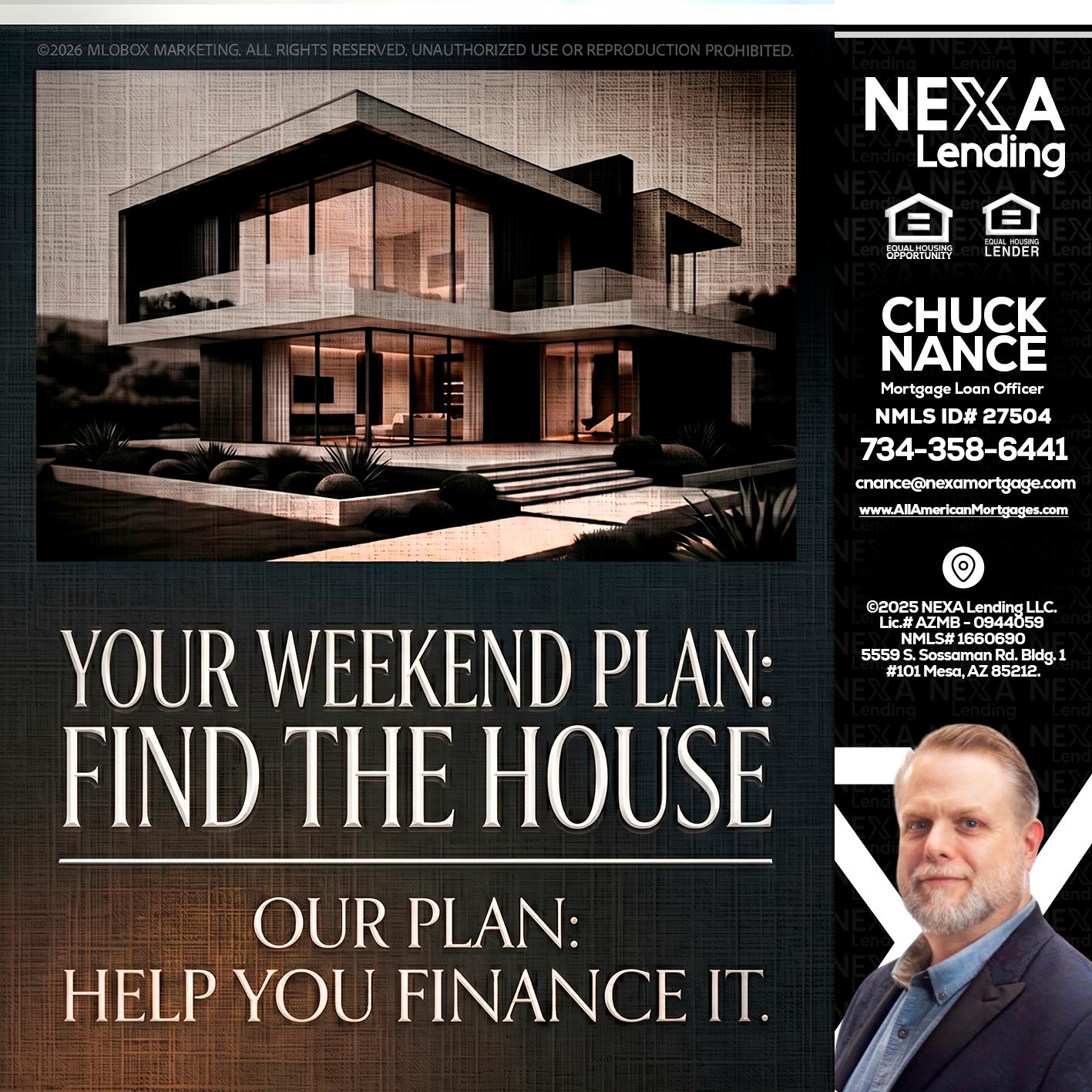 YOUR WEEKEND PLAN - Chuck Nance -Growth Partner | Mortgage Loan Officer
