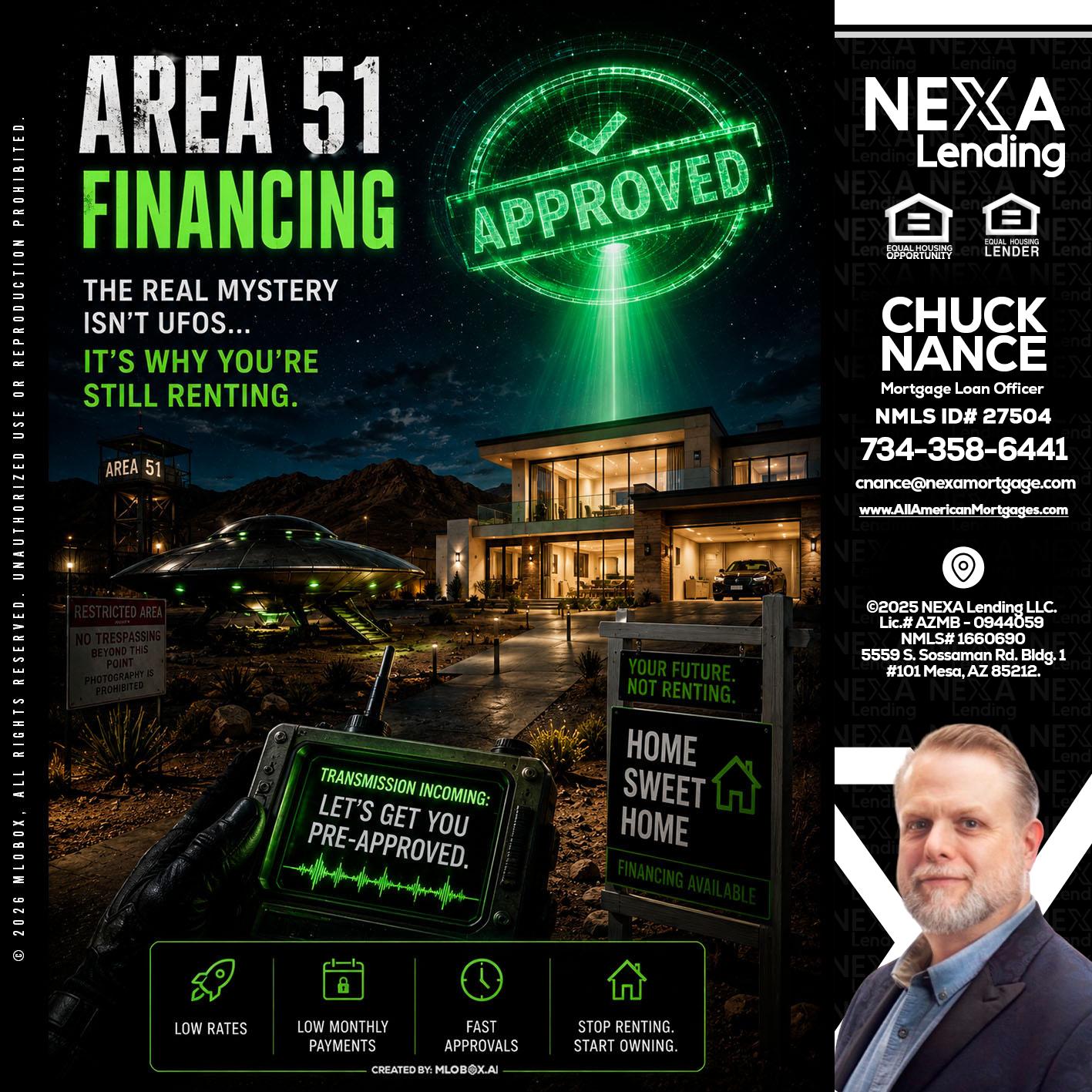 AREA 51 - Chuck Nance -Growth Partner | Mortgage Loan Officer