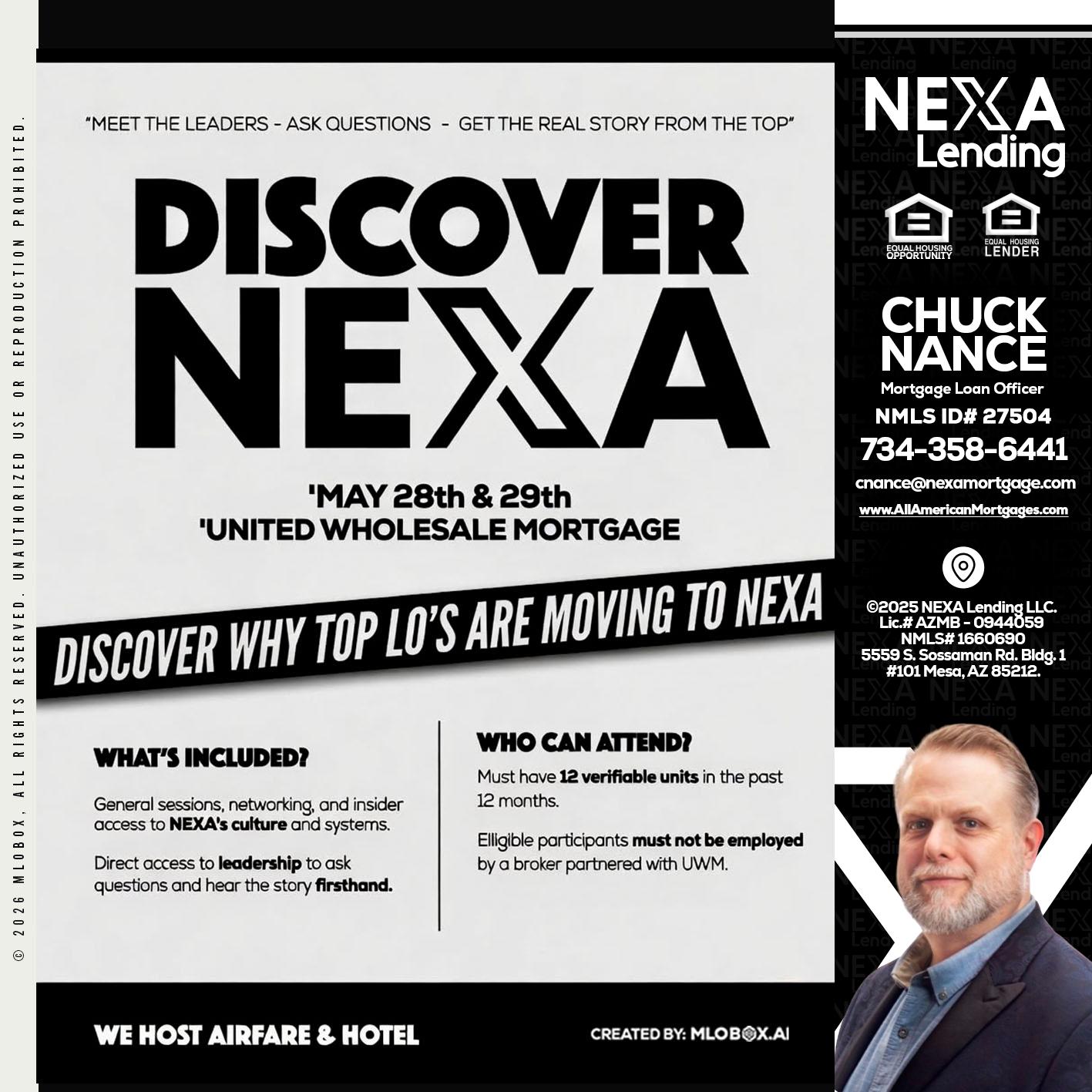 DISCOVER NEXA - Chuck Nance -Growth Partner | Mortgage Loan Officer