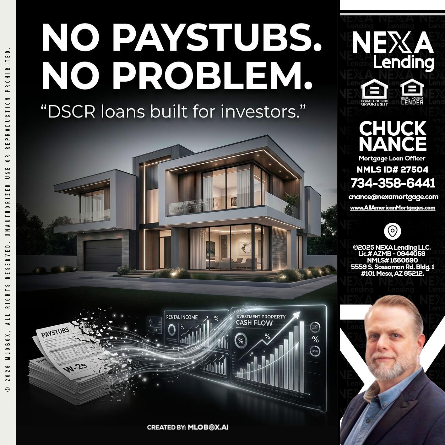 no paystub - Chuck Nance -Growth Partner | Mortgage Loan Officer