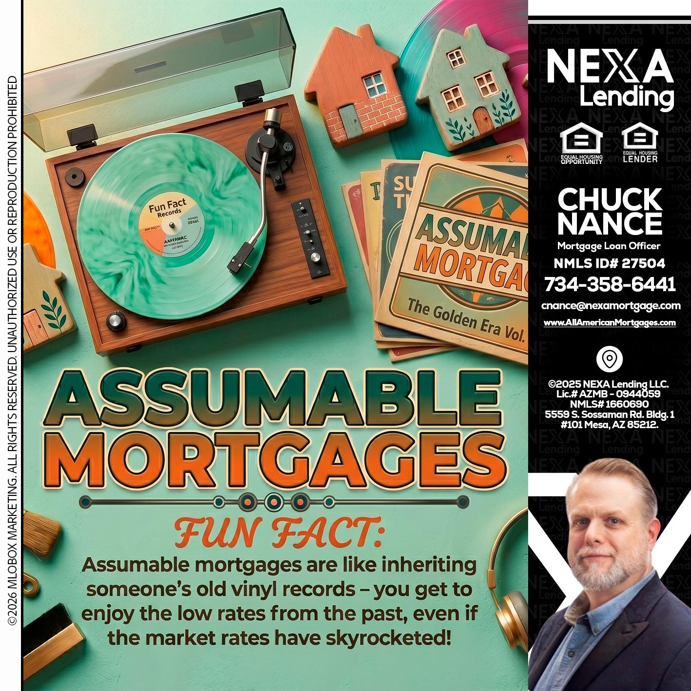 ASSUMABLE MORTGAGES - Chuck Nance -Growth Partner | Mortgage Loan Officer