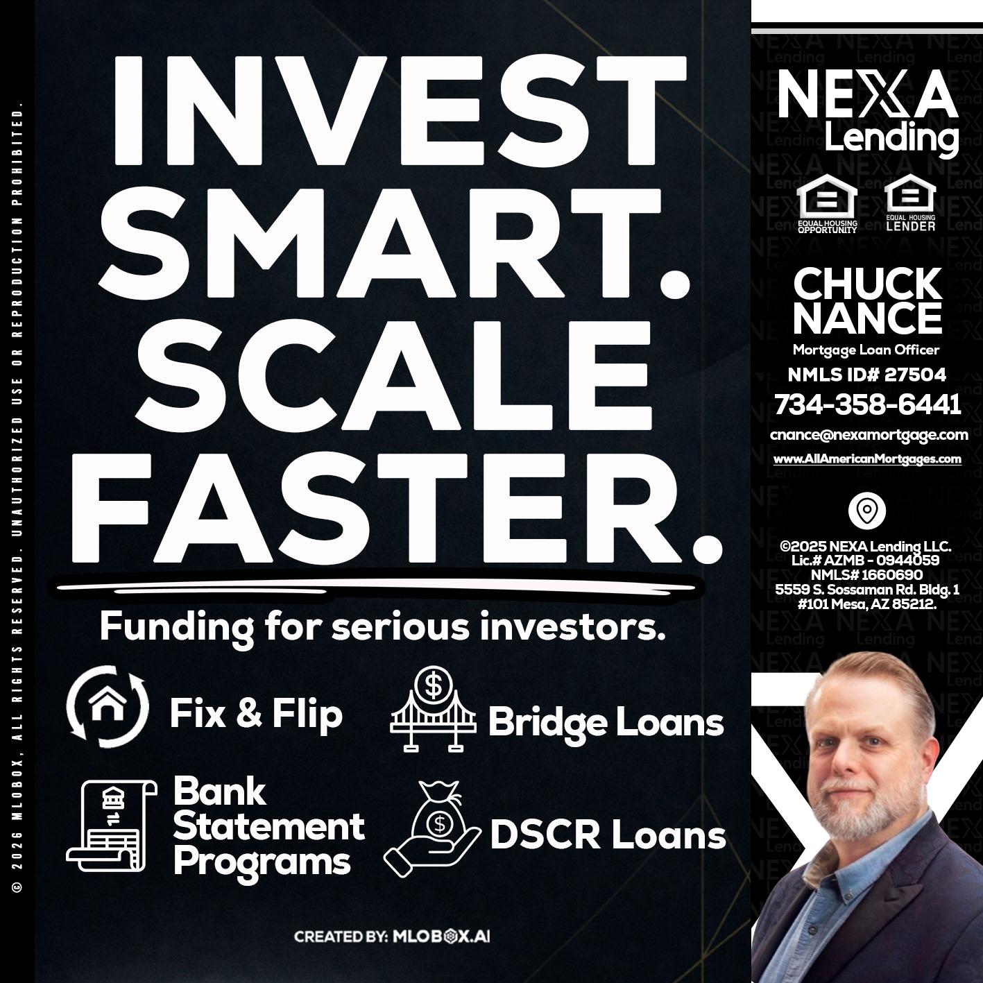 INVEST SMART - Chuck Nance -Growth Partner | Mortgage Loan Officer