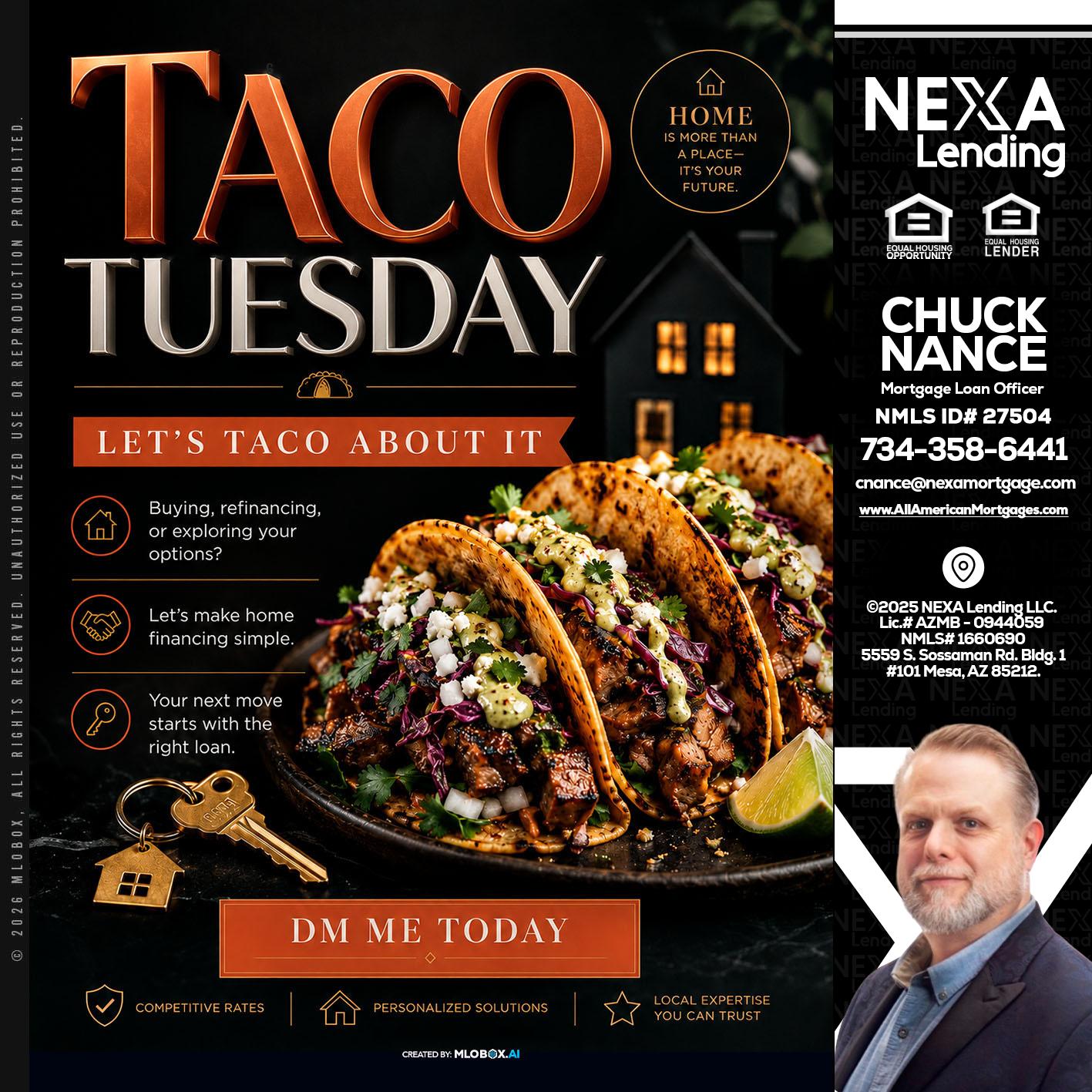 TACO TUESDAY - Chuck Nance -Growth Partner | Mortgage Loan Officer