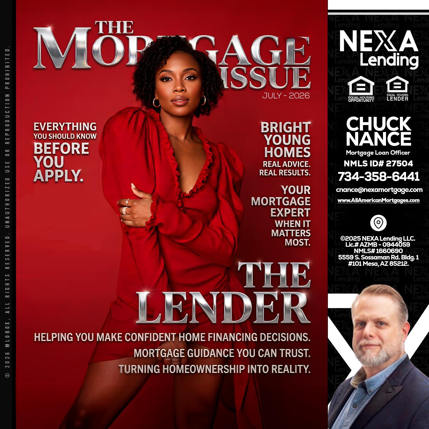 THE MORTGAGE ISSUE JULY - Chuck Nance -Growth Partner | Mortgage Loan Officer